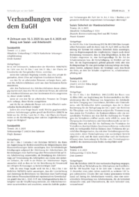Dokument Zeitraum vom 16.3.2025 bis zum 8.4.2025 mit Bezug zum Sozial- und Arbeitsrecht