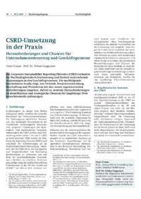 Dokument CSRD-Umsetzung in der Praxis