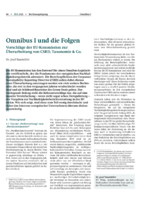 Dokument Omnibus I und die Folgen