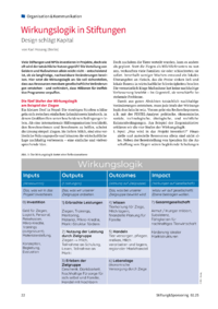 Dokument Wirkungslogik in Stiftungen
