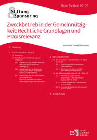 Dokument Zweckbetrieb in der Gemeinn&uuml;tzigkeit: Rechtliche Grundlagen und Praxisrelevanz