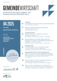Dokument Zeitschrift Gemeindewirtschaft (GW) Ausgabe 04 2025