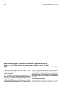 Dokument Keine Feststellung der konkreten Tätigkeit der Organgesellschaft im Rahmen der Feststellung der Besteuerungsgrundlagen nach § 14 Abs. 5 KStG