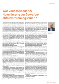 Dokument Was kann man aus der Novellierung der Gewerbeabfallverordnung lernen?