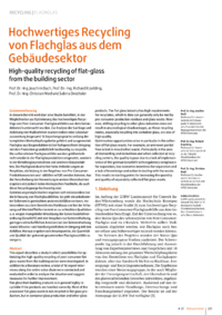 Dokument Hochwertiges Recycling von Flachglas aus dem Gebäudesektor
