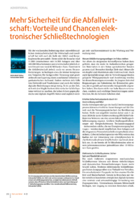Dokument Mehr Sicherheit für die Abfallwirtschaft: Vorteile und Chancen elektronischer Schließtechnologien