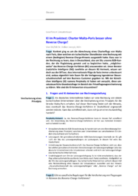 Dokument KI im Praxistest: Charter Malta-Paris besser ohne Reverse Charge!
