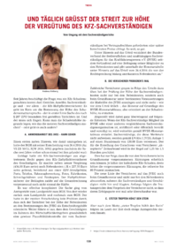 Dokument Und t&auml;glich gr&uuml;&szlig;t der Streit zur H&ouml;he der Verg&uuml;tung des Kfz-Sachverst&auml;ndigen