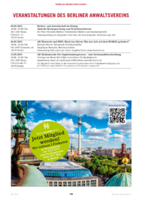 Dokument Veranstaltungen des Berliner Anwaltsvereins