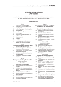 Dokument Wehrdisziplinarordnung (WDO 2025)