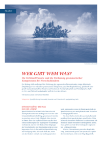 Dokument Wer gibt wem was?