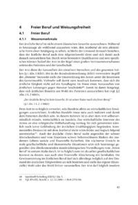 Dokument Freier Beruf und Weisungsfreiheit