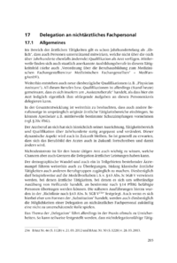 Dokument Delegation an nichtärztliches Fachpersonal