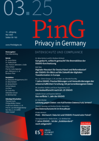 Dokument PinG Privacy in Germany Ausgabe 03 2025