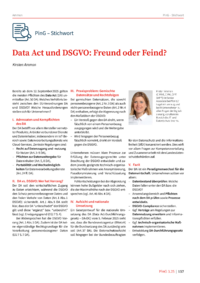 Dokument Data Act und DSGVO: Freund oder Feind?