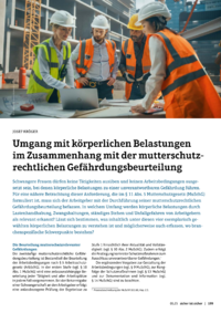 Dokument Umgang mit körperlichen Belastungen im Zusammenhang mit der mutterschutzrechtlichen Gefährdungsbeurteilung