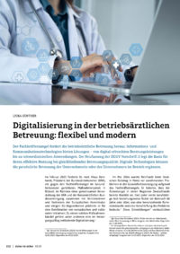 Dokument Digitalisierung in der betriebsärztlichen Betreuung: flexibel und modern