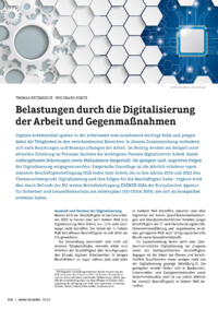 Dokument Belastungen durch die Digitalisierung der Arbeit und Gegenmaßnahmen