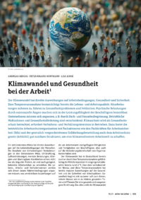 Dokument Klimawandel und Gesundheit bei der Arbeit