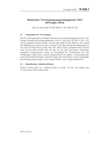 Dokument Hessisches Versorgungsanpassungsgesetz 2025 (HVAnpG 2025)