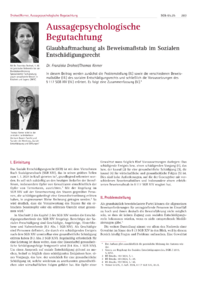 Dokument Aussagepsychologische Begutachtung