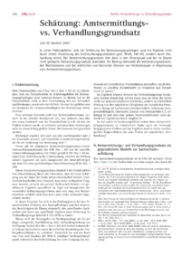 Dokument Schätzung: Amtsermittlungs- vs. Verhandlungsgrundsatz