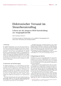 Dokument Elektronischer Versand im Steuerberateralltag