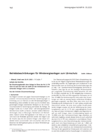 Dokument Betriebsbeschränkungen für Windenergieanlagen zum Lärmschutz