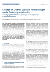 Dokument Creditor on Creditor Violence: Anforderungen an die Sanierungsmoderation