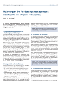 Dokument Mahnungen im Forderungsmanagement