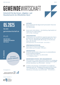 Dokument Zeitschrift Gemeindewirtschaft (GW) Ausgabe 05 2025