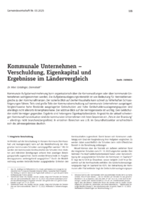 Dokument Kommunale Unternehmen – Verschuldung, Eigenkapital und Ergebnisse im Ländervergleich