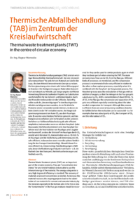 Dokument Thermische Abfallbehandlung (TAB) im Zentrum der Kreislaufwirtschaft