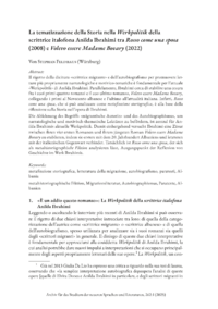 Dokument La tematizzazione della Storia nella  Werkpolitik  della scrittrice italofona Anilda Ibrahimi tra  Rosso come una sposa  (2008) e  Volevo essere Madame Bovary  (2022)
