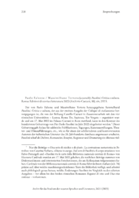 Dokument Paolo Falzone/Massimiliano Tortora (a cura di):  Pasolini. Critica e cultura  Roma: Edizioni di storia e letteratura 2023