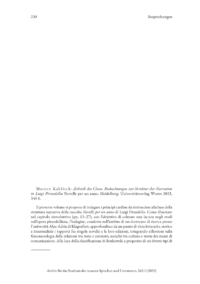Dokument Mareen Kahlisch:  Ästhetik des Chaos. Beobachtungen zur Struktur der Narration in Luigi Pirandellos  Novelle per un anno. Heidelberg: Universitätsverlag Winter 2023