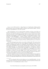 Dokument Anna Isabell Wörsdörfer:  Magie-Theater im 17. Jahrhundert. Frühneuzeitliche Illusionierungs- und Inszenierungsstrategien in Spanien und Frankreich . Berlin / Boston: De Gruyter 2024