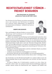 Dokument Rechtsstaatlichkeit stärken – Freiheit bewahren