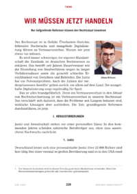Dokument Wir müssen jetzt handeln