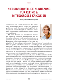 Dokument Niedrigschwellige KI-Nutzung für kleine & mittelgroße Kanzleien