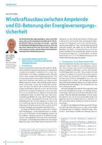 Dokument Windkraftausbau zwischen Ampelende und EU-Betonung der Energieversorgungssicherheit