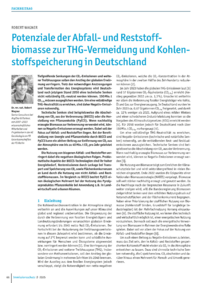 Dokument Potenziale der Abfall- und Reststoffbiomasse zur THG-Vermeidung und Kohlenstoffspeicherung in Deutschland