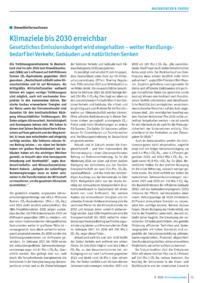 Dokument Klimaziele bis 2030 erreichbar