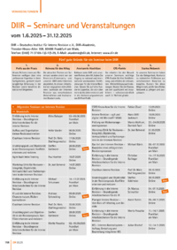 Dokument DIIR – Seminare und Veranstaltungen vom 1.6.2025 – 31.12.2025