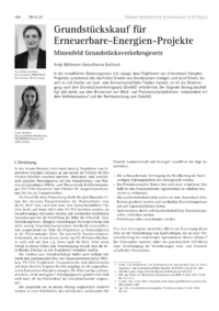 Dokument Grundstückskauf für Erneuerbare-Energien-Projekte