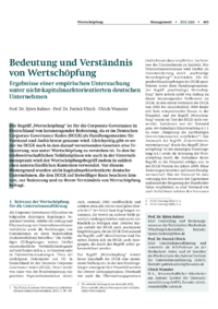 Dokument Bedeutung und Verständnis von Wertschöpfung