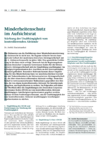Dokument Minderheitenschutz im Aufsichtsrat