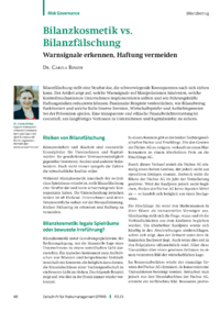 Dokument Bilanzkosmetik vs. Bilanzfälschung