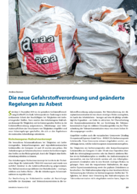 Dokument Die neue Gefahrstoffverordnung und geänderte Regelungen zu Asbest
