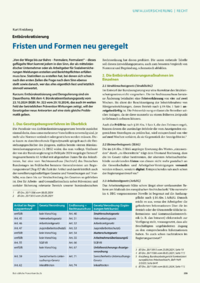 Dokument Fristen und Formen neu geregelt